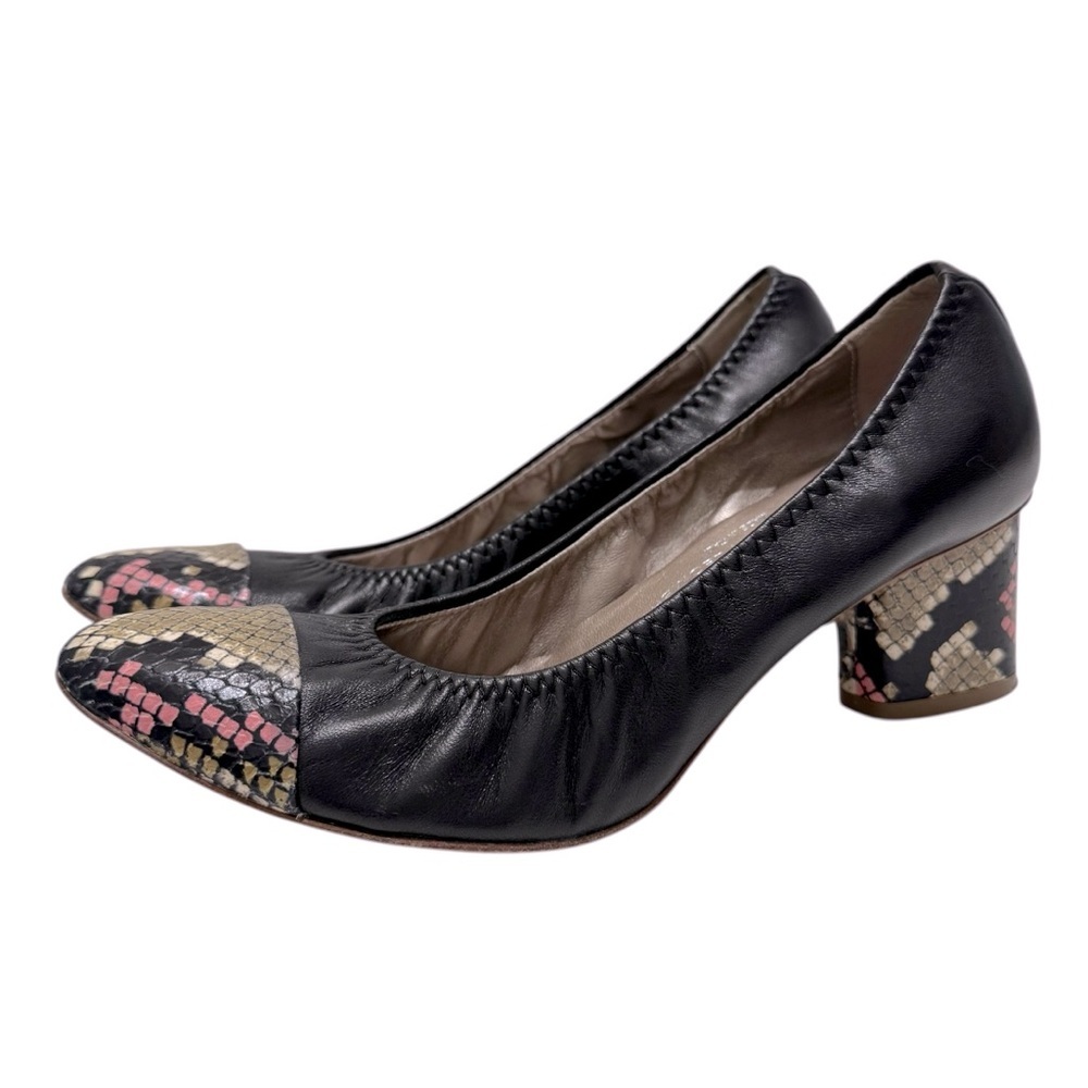 AGL Attilio Giusti Leombruni Cap Toe Snake‎ Print Pumps 7.5 US 37.5